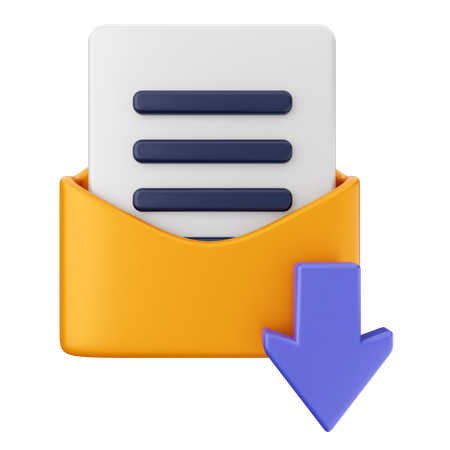 Baixar mensagem de e-mail  3D Icon