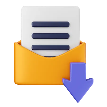 Baixar mensagem de e-mail  3D Icon