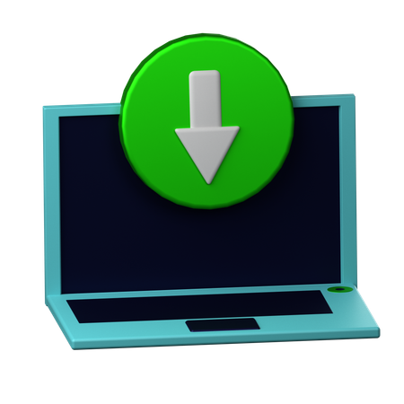 Baixar laptop  3D Icon