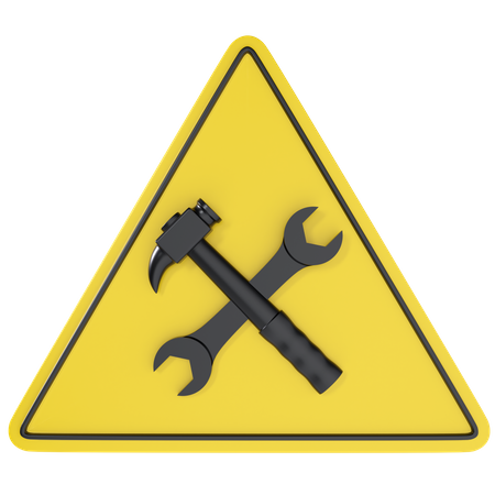 Bajo signo de construcción  3D Icon