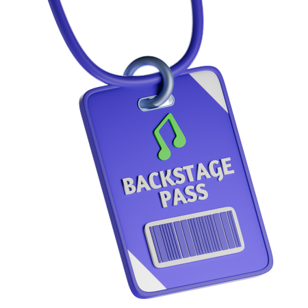 Laissez-passer Backstage  3D Icon