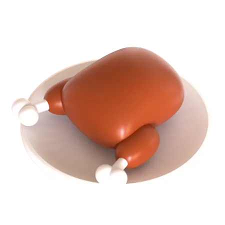 Baked Chicken  3D Icon