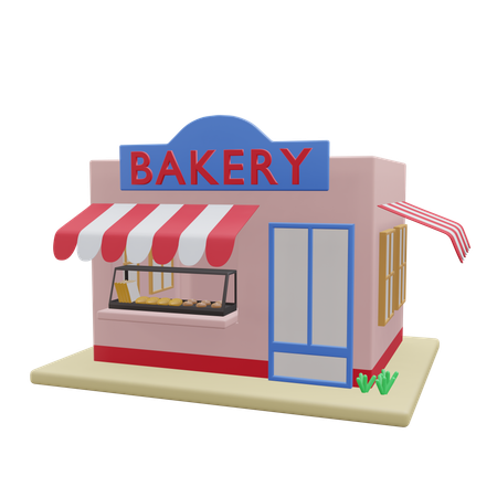 Bakery Building  3D Icon