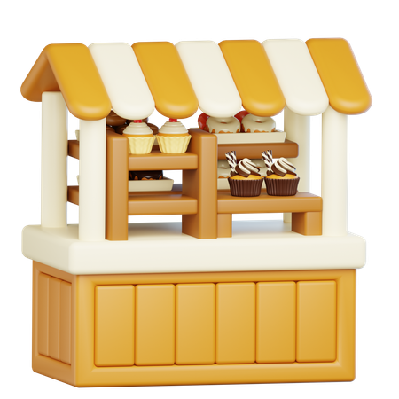 Bakery Stall  3D Icon