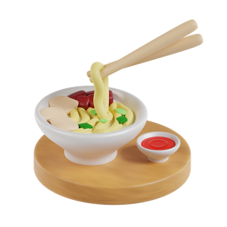 麺類  3D Icon