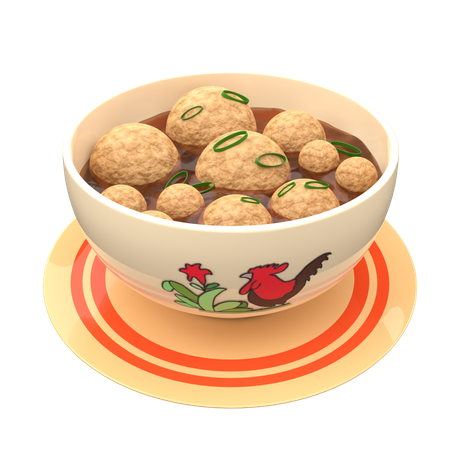 Bakso  3D Icon