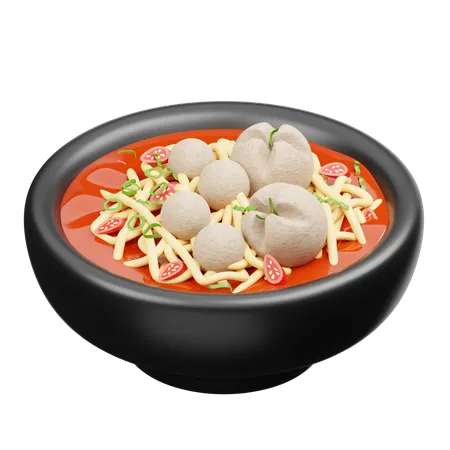 Bakso  3D Icon