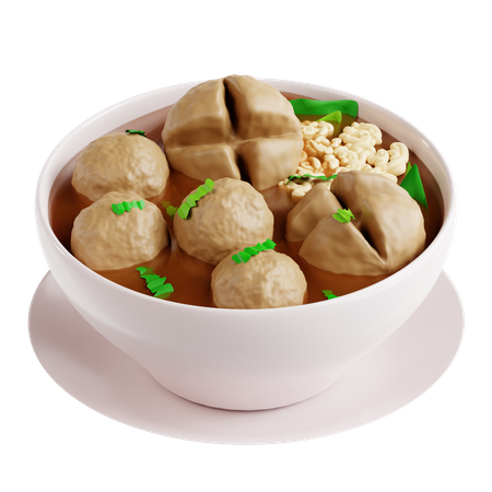 Bakso  3D Icon