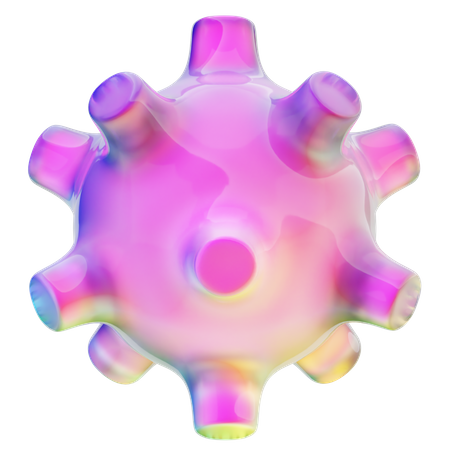 Bakterien abstrakte Form  3D Icon