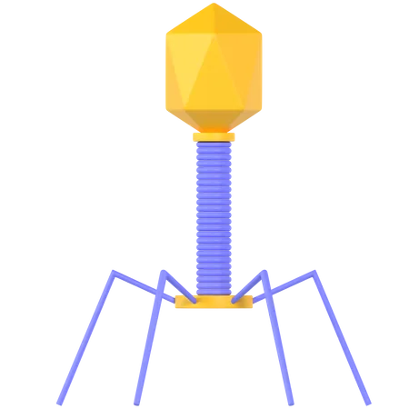 Bakteriophage  3D Icon