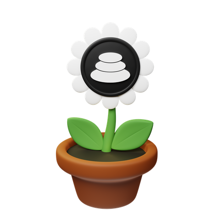 Bal Crypto Plant Pot  3D Icon