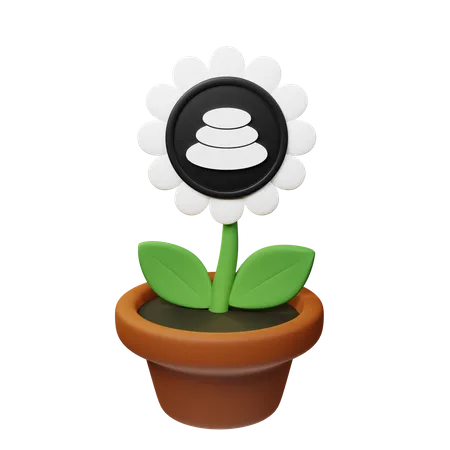 Bal Crypto Plant Pot  3D Icon