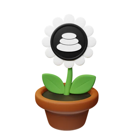 Vaso de planta cripto bal  3D Icon