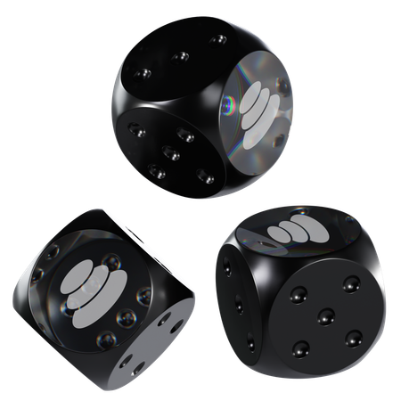 Bal verre dés crypto  3D Icon