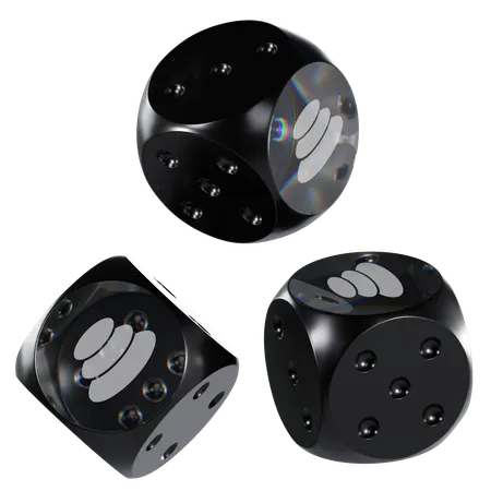Bal verre dés crypto  3D Icon