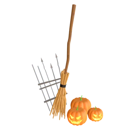 Balai de sorcière  3D Icon