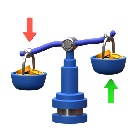 Escala financeira  3D Icon