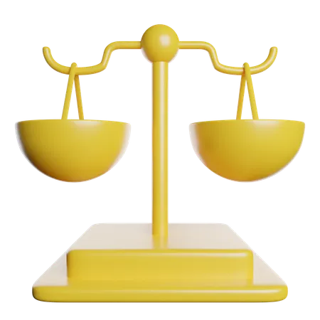 Balance Scale Weight 3D Icon