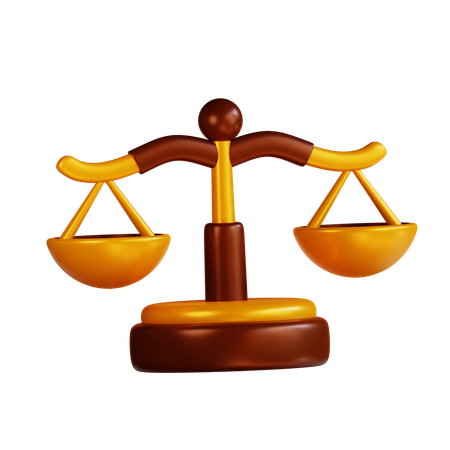 Balance de la justice  3D Icon