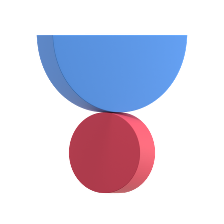 Balance Half Circle  3D Icon