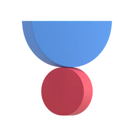 Balance Half Circle  3D Icon