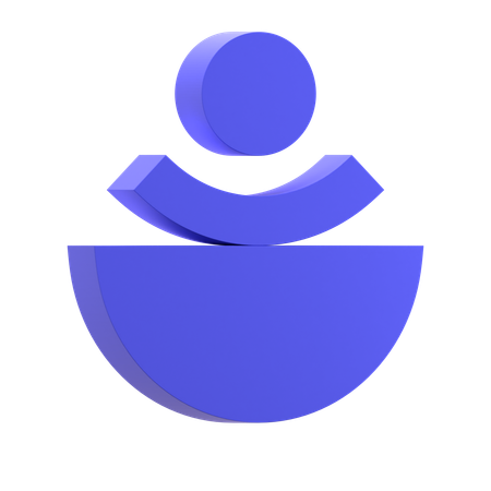 Balance half circle  3D Icon