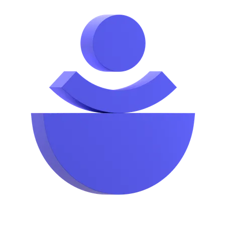 Balance half circle  3D Icon