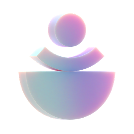 Balance Half Circle  3D Icon