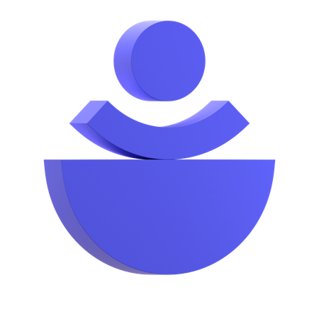 Balance half circle  3D Icon