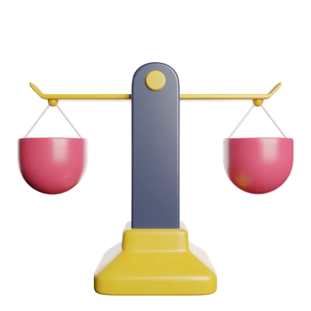 Balance Scale Finance 3D Icon