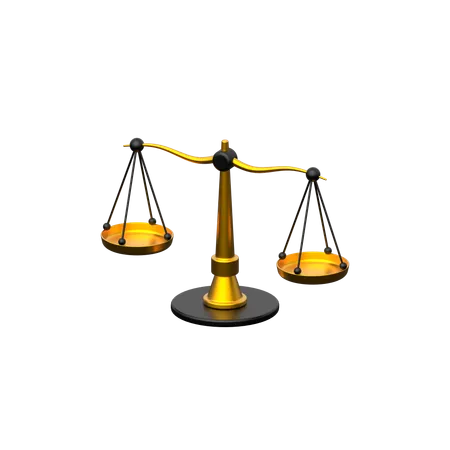 Balance Scale Icon Is Two Pans Suspended From A Central Beam Symbolizing Fairness Justice And The Equilibrium Of Weighing Decisions 3D Icon