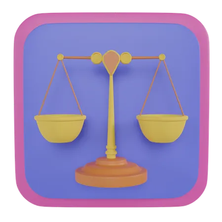 Balance Scale  3D Icon