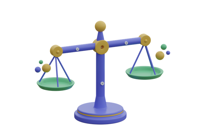 Balance Scale  3D Icon