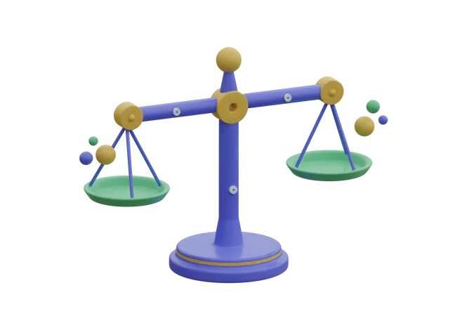 Balance Scale  3D Icon