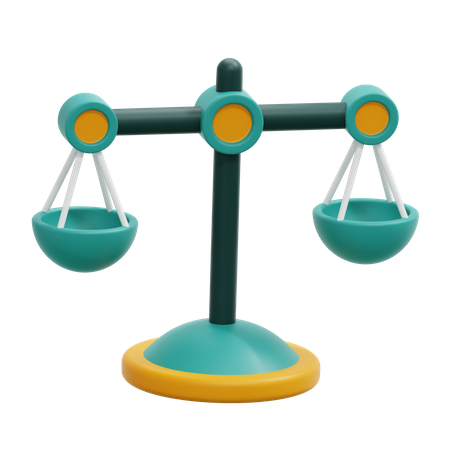 Balance Scale 3D Illustration