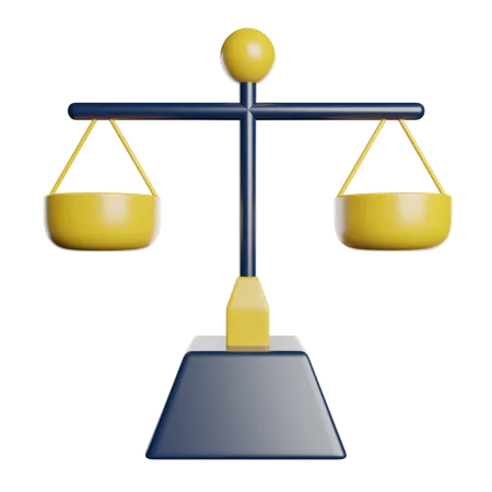 Balance Scale Justice  3D Icon