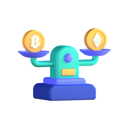 Balanceamento de criptografia  3D Icon