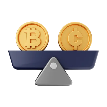 Equilíbrio de moeda  3D Icon