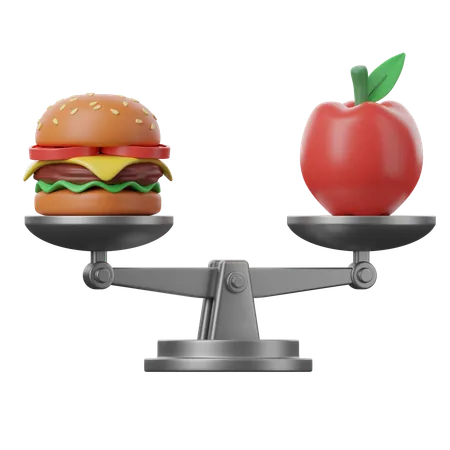 균형 잡힌 식단  3D Icon
