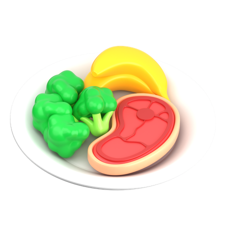 Balanced Meal Plate  3D Icon