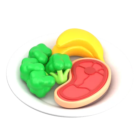 Balanced Meal Plate  3D Icon