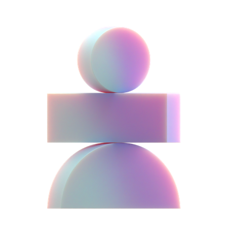 Balanced Objects Shape  3D Icon