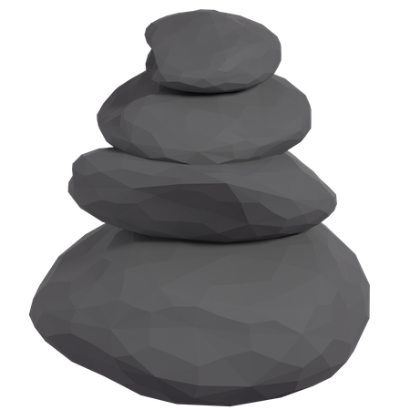 Balanced Stone 3D Illustration