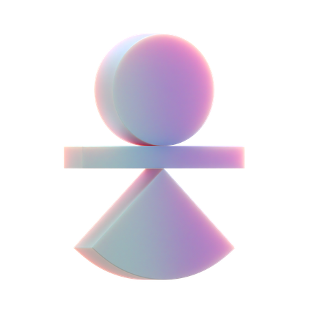 Balancing Abstract Shape  3D Icon