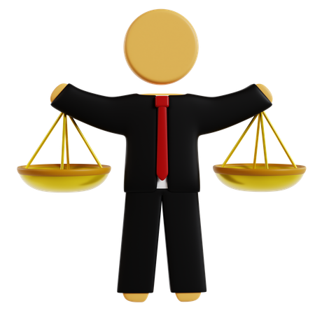Balancing Business Decisions  3D Icon