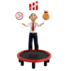 Balancing Finances Businessman Figurine