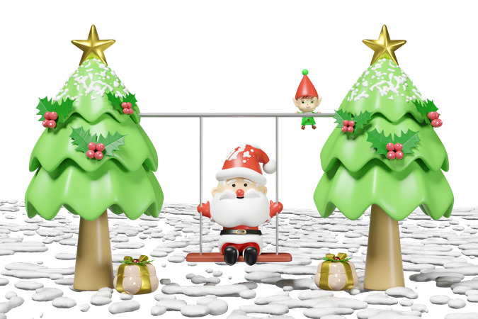 Balanço do papai noel  3D Icon