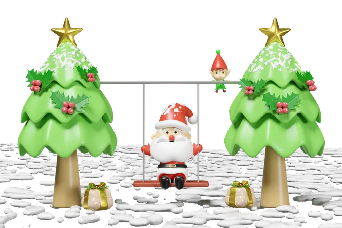 Balanço do papai noel  3D Icon