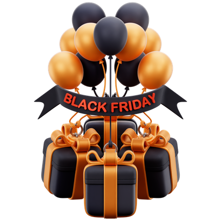 Venda de balão black friday  3D Icon