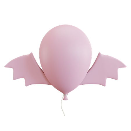 Balão com asas de morcego  3D Icon